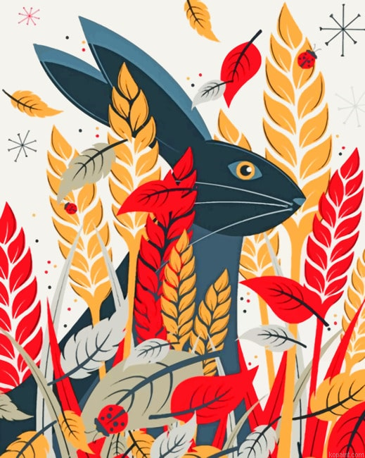 Black Rabbit Animals Painting By Numberss.png