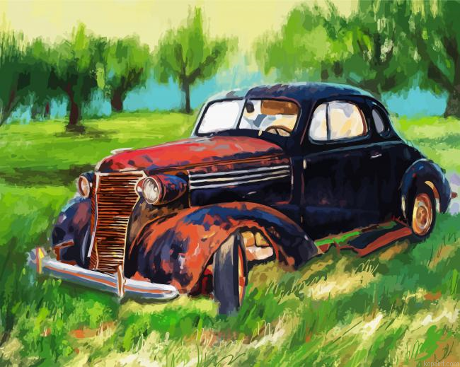 Black Rusty Car Paint By Numbers.png