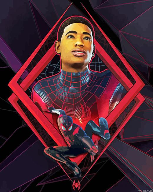 Black Spiderman Painting By Numberss.png