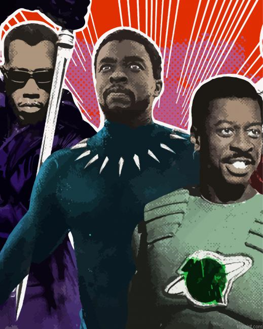 Black Superheroes Paint By Numbers