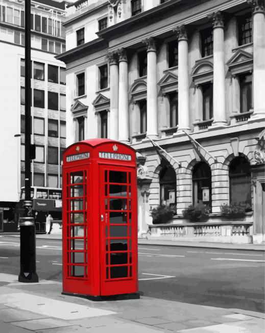 Black White And Red Phone Booth Painting By Numberss.png