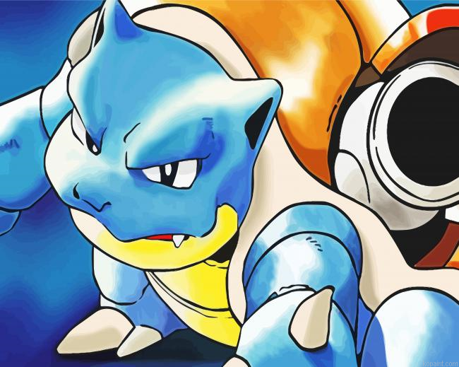 Blastoise Art Painting By Numberss.png