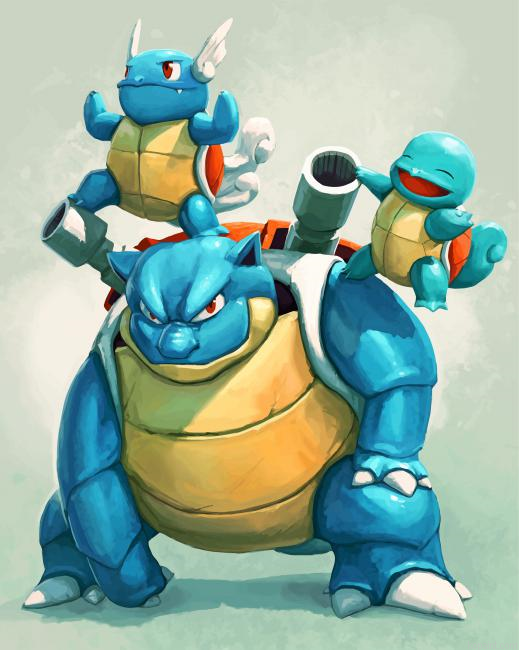 Blastoise Pokemon Squirtle Painting By Numberss.png