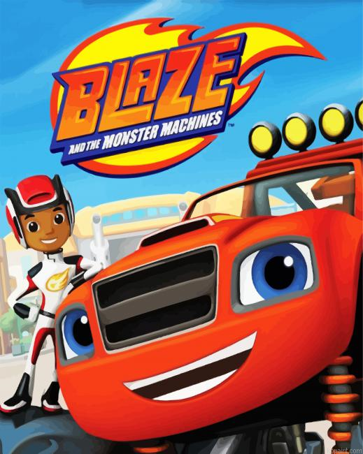 Blaze And The Monster Machines Movie Paint By Numbers