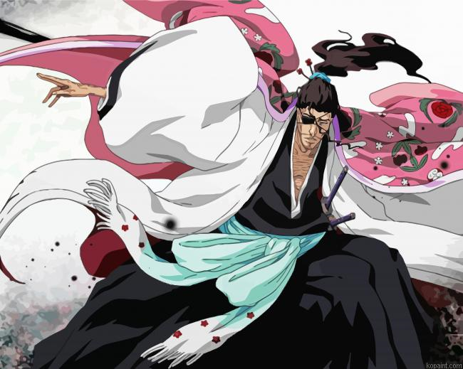 Bleach Anime Character Shunsui Kyoraku Painting By Numberss.png
