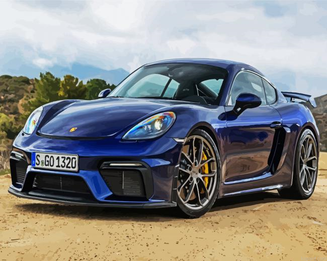 Bleu Porsche Cayman Painting By Numberss.png