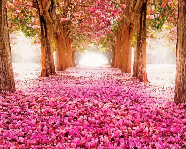 Blommor Flowers Landscape Paint By Numbers