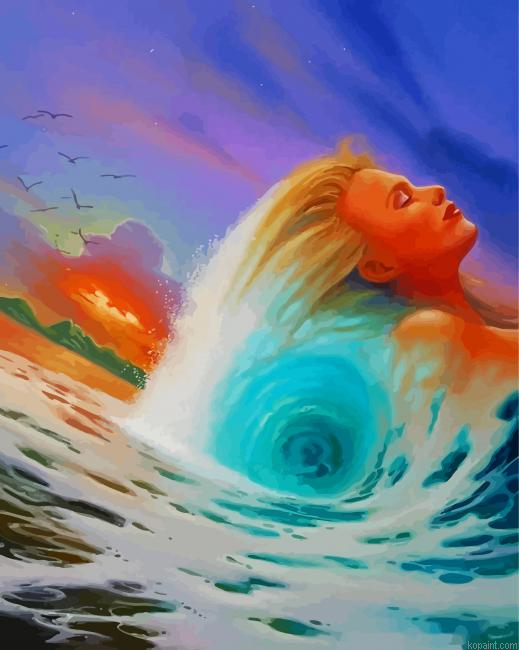 Blond Sea Girl Art Painting By Numberss.png
