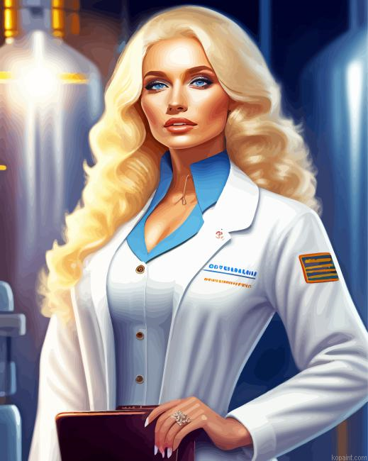 Blonde Doctor Painting By Numberss.png