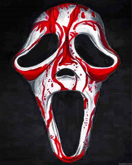 Bloody Face Mask Painting By Numberss.png