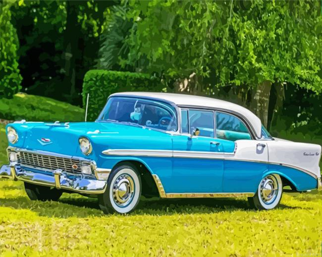 Blue 1956 Chevy Bel Aire Painting By Numberss.png
