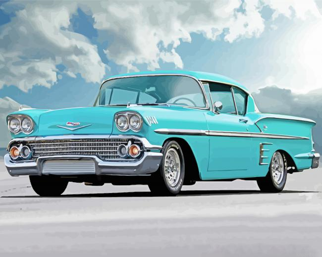 Blue 58 Chevy Impala Car Painting By Numberss.png