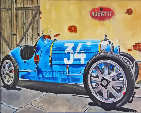 Blue Bugatti Type 34 Painting By Numberss.png