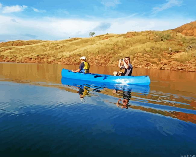 Blue Canoe Lake Painting By Numberss.png