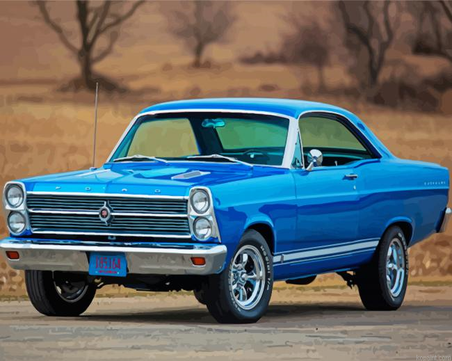 Blue Car 1966 Ford Fairlane Painting By Numberss.png