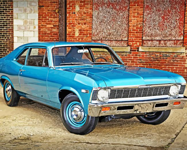 Blue Chevy Nova Painting By Numberss.png