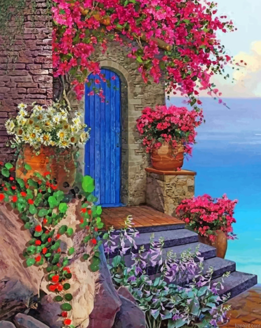 Blue Door Santorini Paint By Numbers