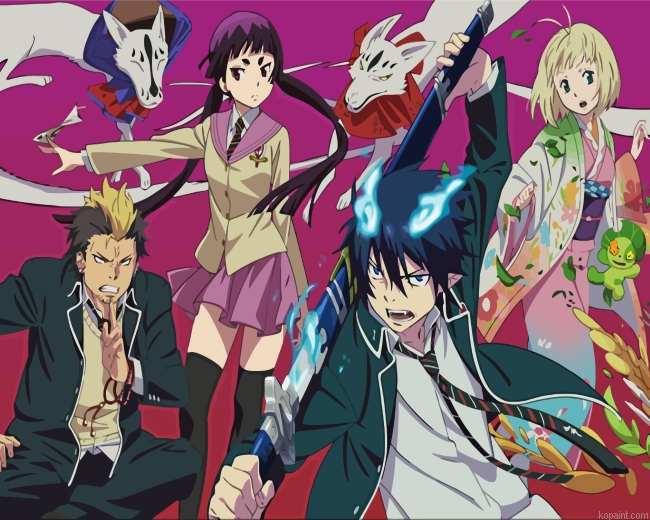 Blue Exorcist Anime Characters Painting By Numberss.png