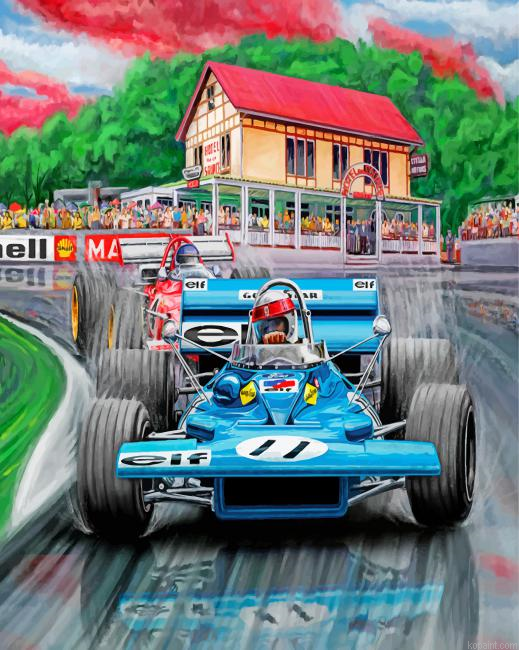 Blue Formula 1 Car Painting By Numberss.png
