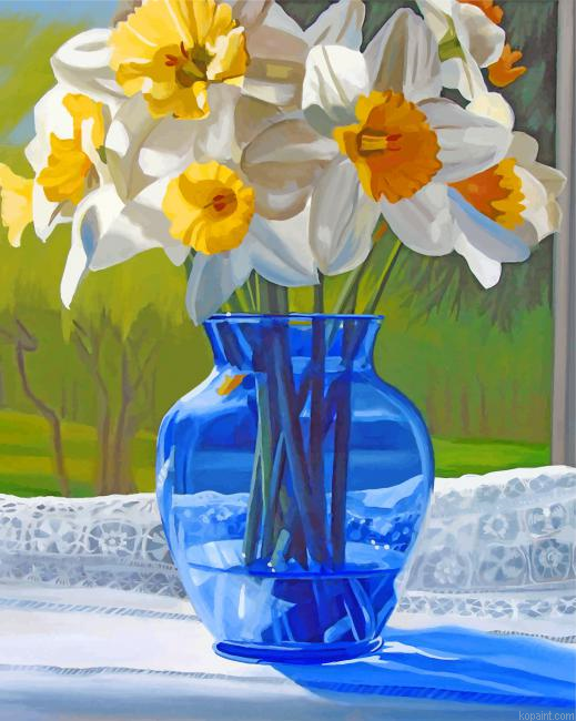 Blue Glass Vase With Flowers Painting By Numberss.png