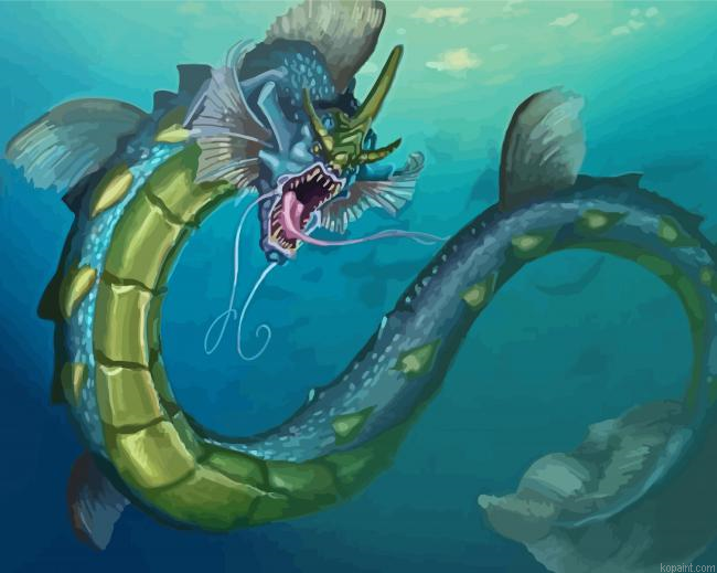 Blue Gyarados Pokemon Painting By Numberss.png