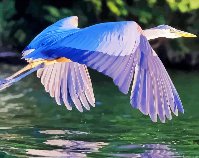 Blue Herron Bird Painting By Numberss.png