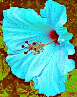 Blue Hibiscus Flower Painting By Numberss.png