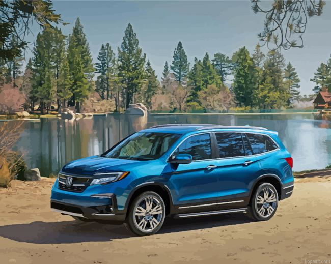 Blue Honda Pilot Car Painting By Numberss.png