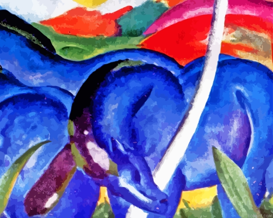 Blue Horses By Franz Marc Painting By Numberss.png