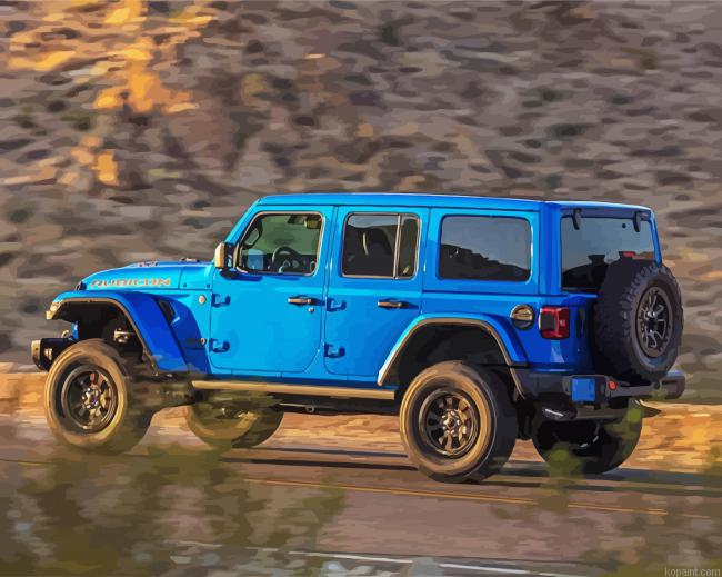 Blue Jeep Car Painting By Numberss.png