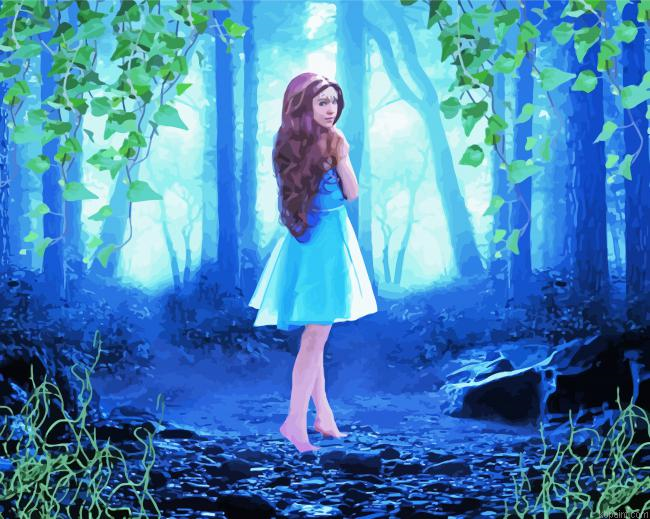 Blue Lady Painting By Numberss.png