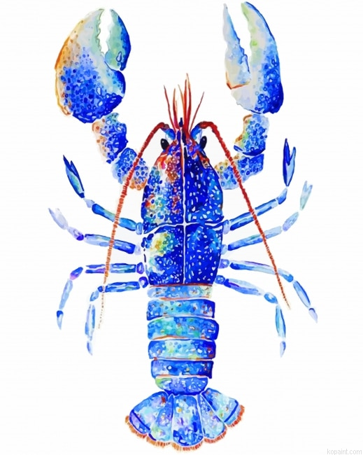 Blue Lobster Art New Painting By Numberss.png