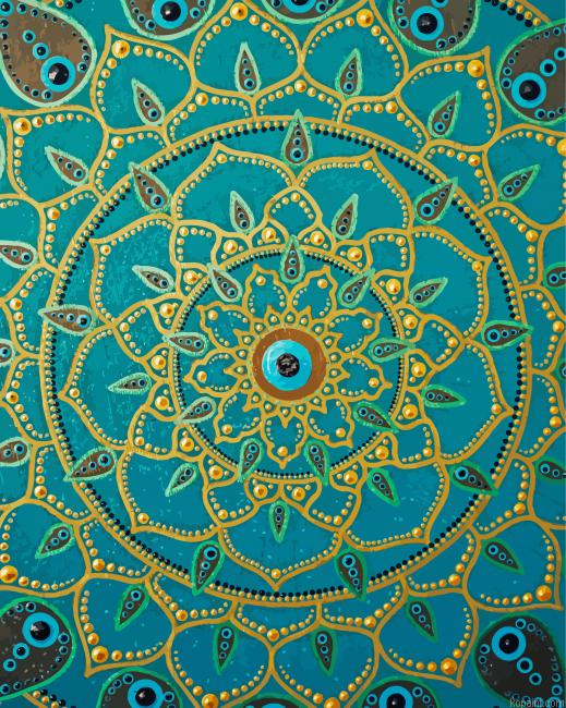Blue Mandala Painting By Numberss.png