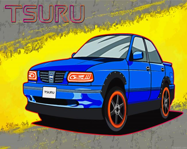 Blue Nissan Tsuru Paint By Numbers.png