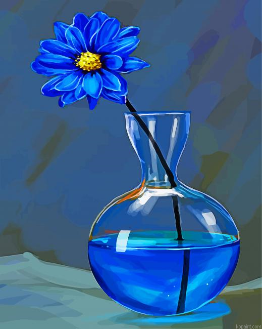Blue Pastel Flowers Painting By Numberss.png