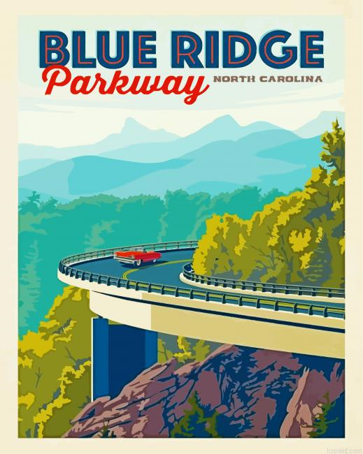 Blue Ridge Mountains Poster Painting By Numberss.png