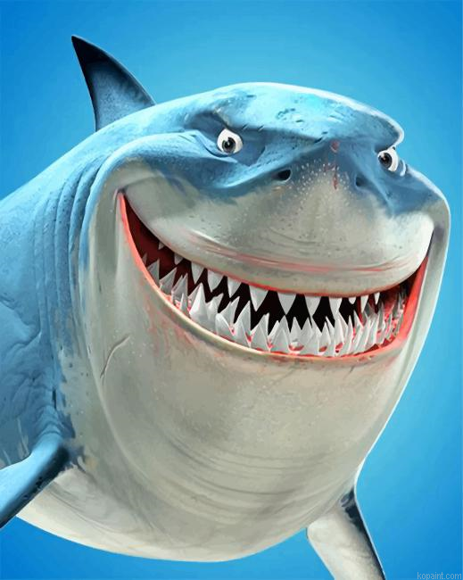 Blue Shark Painting By Numberss.png