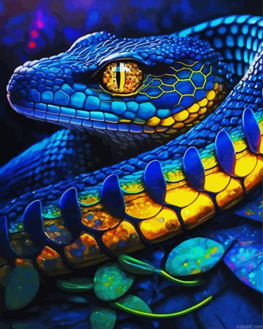 Blue Snake Painting By Numberss.png