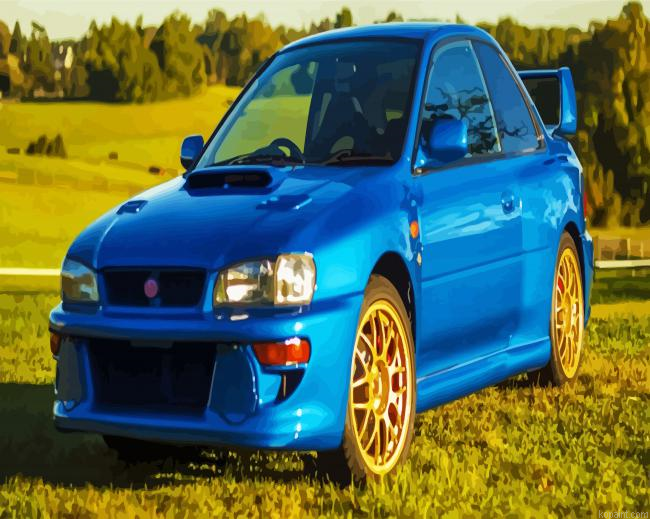 Blue Subaru Car Paint By Numbers.png