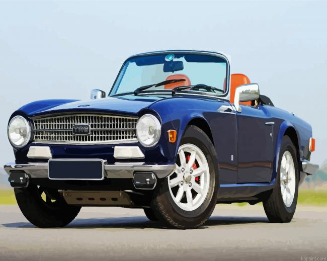 Blue Triumph Car Painting By Numberss.png
