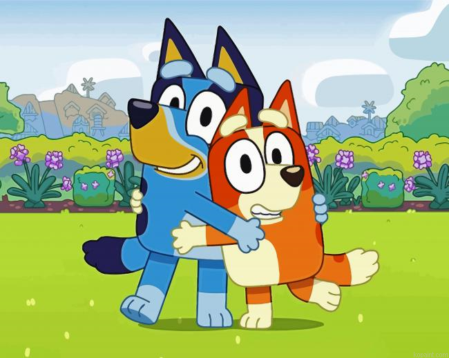 Bluey Cartoon Paint By Numbers