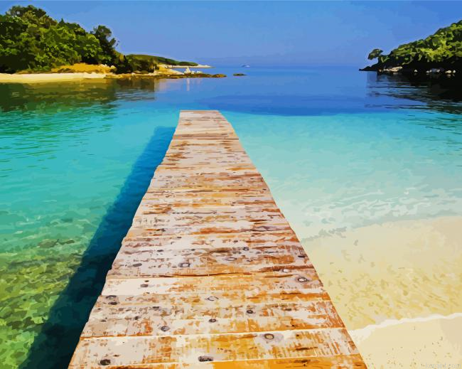 Board Walk In Albania Beach Painting By Numberss.png