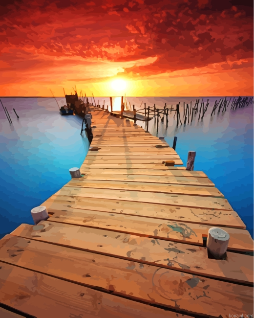 Boardwalk Into Sunset Painting By Numberss.png