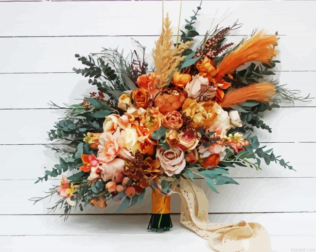 Boho Bouquet Flowers Paint By Numbers