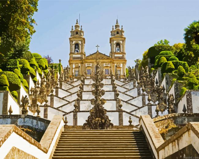 Bom Jesus Do Monte Braga Europe Painting By Numberss.png