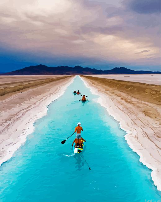 Bonneville Salt Flats Landscape Painting By Numberss.png