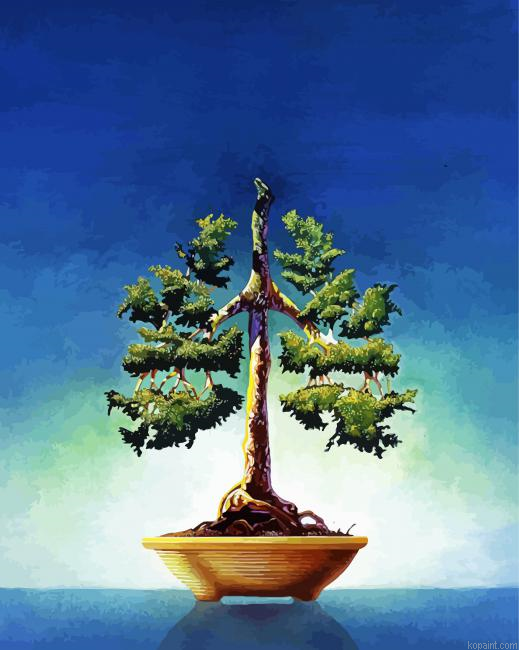 Bonsai Plant Art Painting By Numberss.png