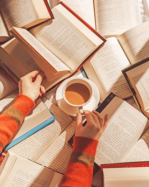 Books Coffee New Painting By Numberss.png