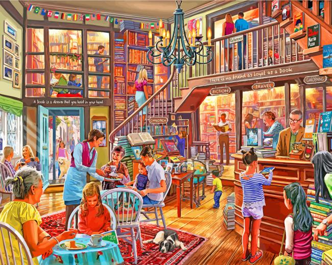 Books Store Painting By Numberss.png
