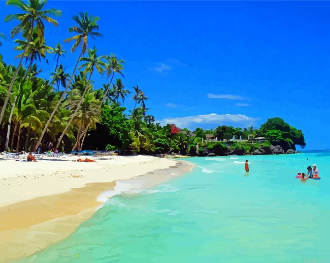 Boracay Beach In Philippines Painting By Numberss.png